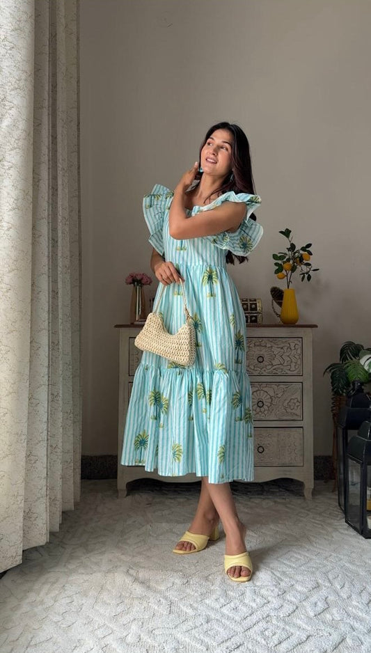 Palm Breeze Cotton Dress