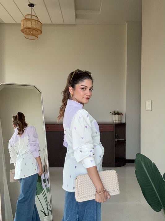 Lavender Wrap Shirt