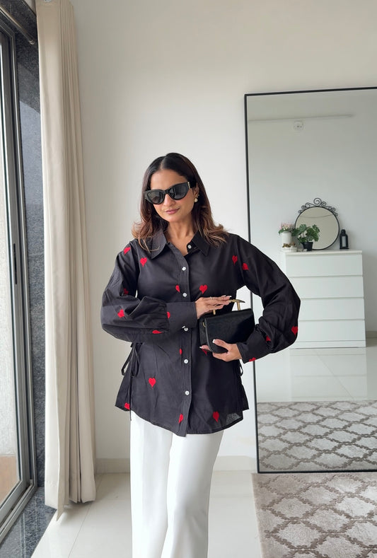 Hearty Knots Cotton Shirt