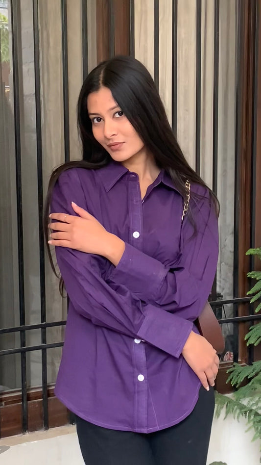 Purple Oversized Shirt