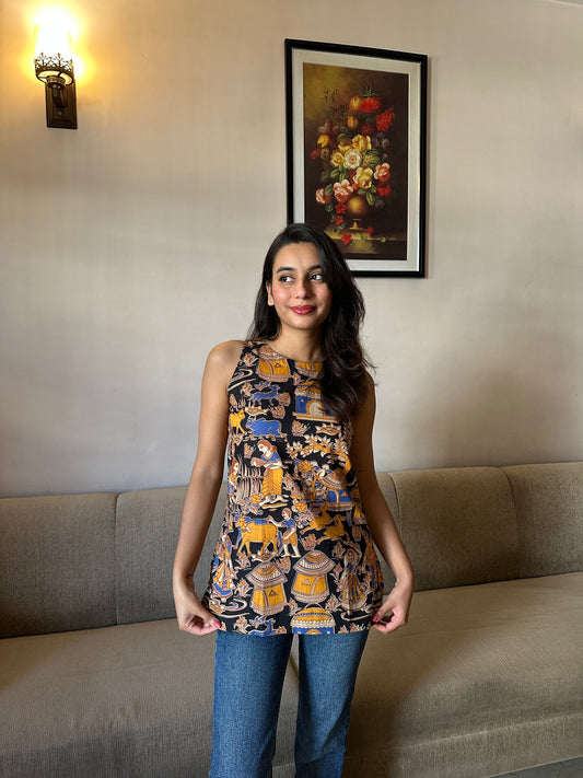 Aditi Tribal Art Cotton Top