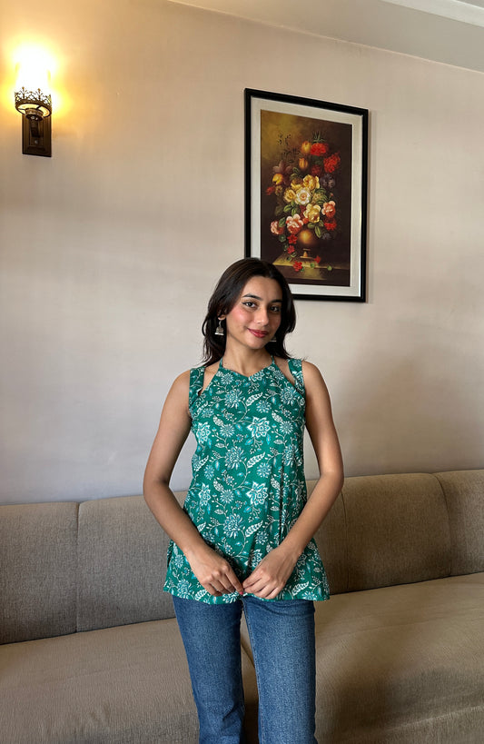 Kaira Top with Back Knots Pure Cotton