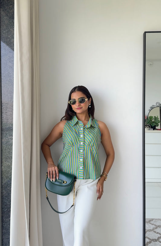 Green Stripes Shirt