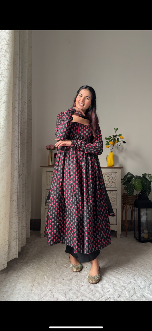 Gulab Anarkali Pure Cotton Suit