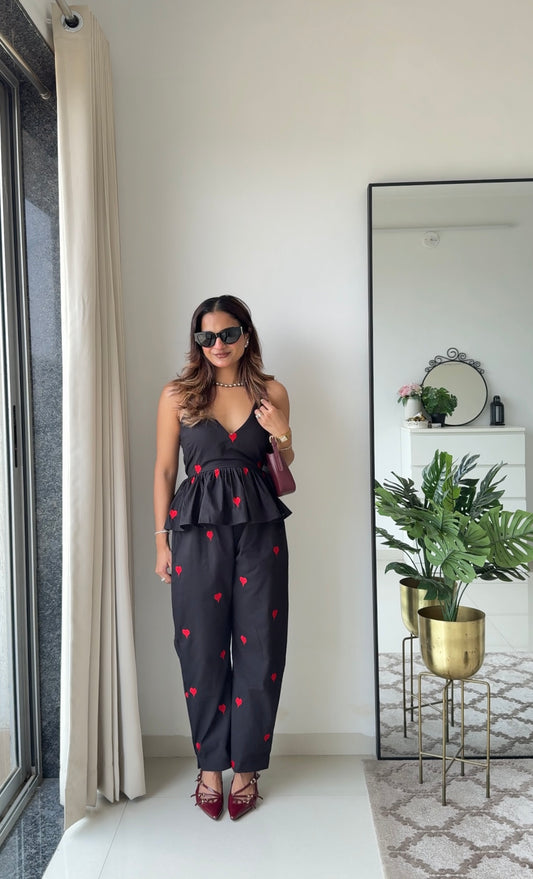 Adore Me More Pure Cotton Black Co-ord Set