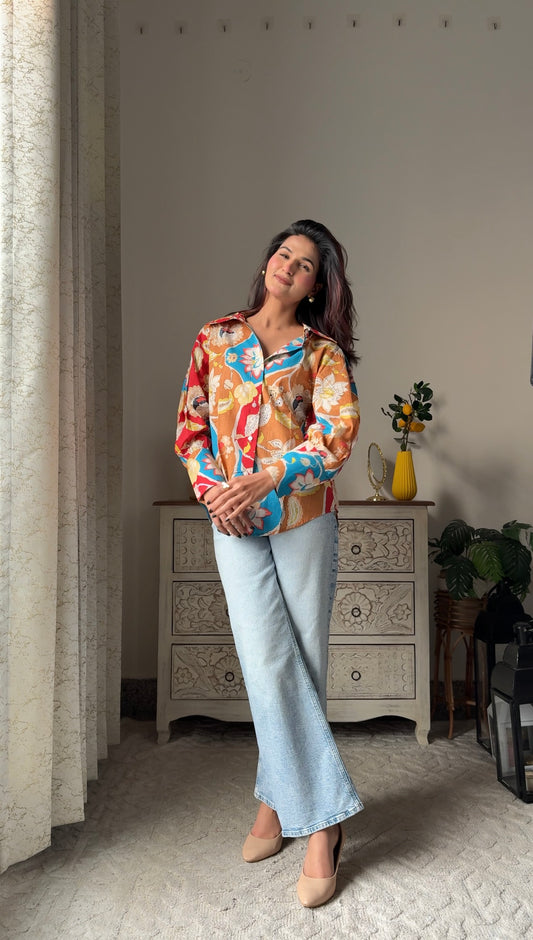 Blush Sunset Cotton Shirt