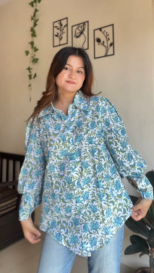 Floral Breeze Cotton Shirt