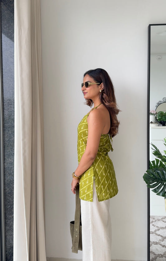 Sophia Green Sleeveless Top