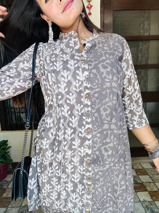 Brown Pure Cotton Co-ord Set