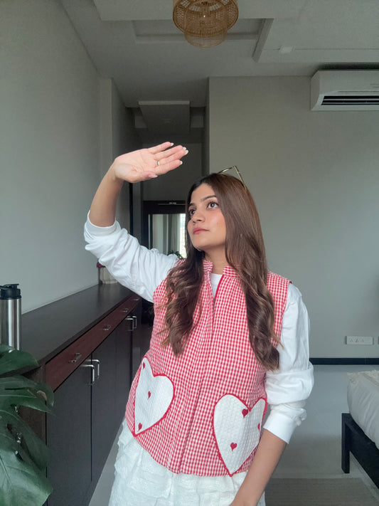 Red Gingham Heart Jacket