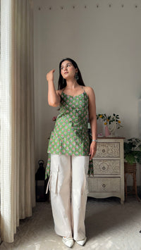 Green Gulika Halter Top