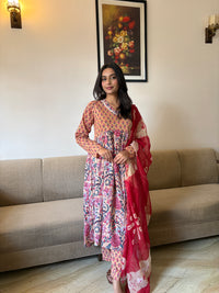 Rang Mahal Floral Anarkali Set