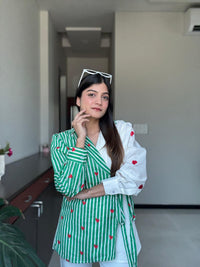Sweetheart Stripe Wrap Shirt