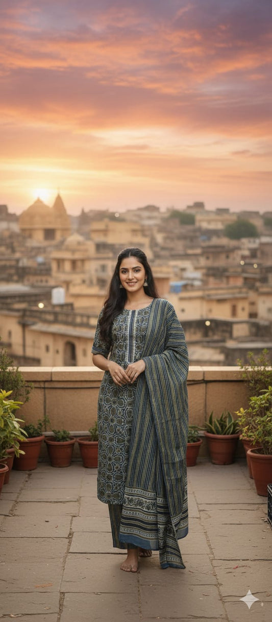 Lily Straight Suit Set Pure Cotton