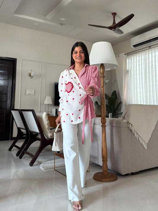 Rosette Wrap Shirt