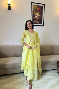 Yellow Chanderi Suit