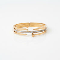 Rose Gold Plated Nail Bracelet Stainless Steel