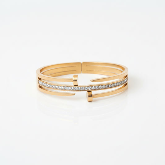 Rose Gold Plated Nail Bracelet Stainless Steel