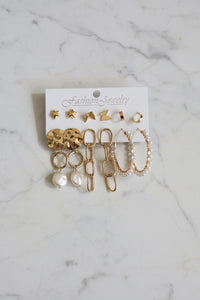 6 pair of Earrings Card