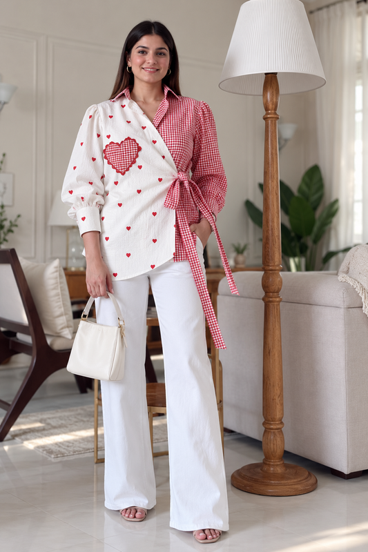 Rosette Wrap Shirt