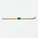 Rose Gold Plated Emerald Bracelet Stainless Steel