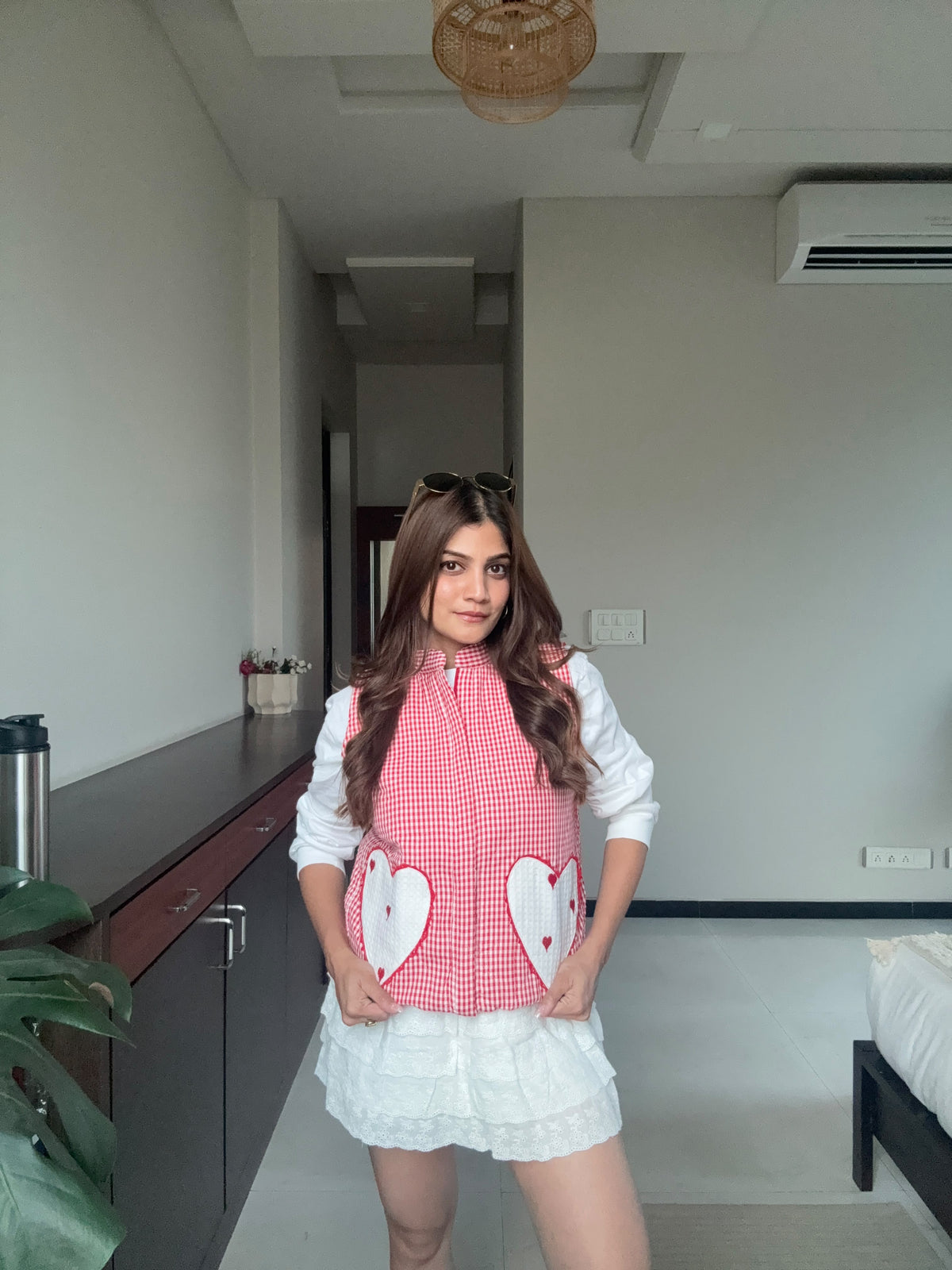 Red Gingham Heart Jacket