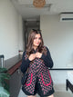Black Floral Quilted Jacket
