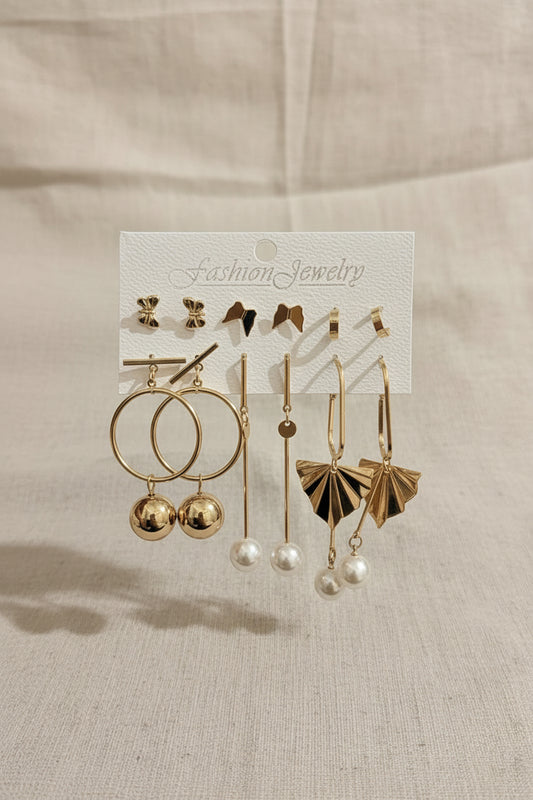 6 pair of Earrings Card