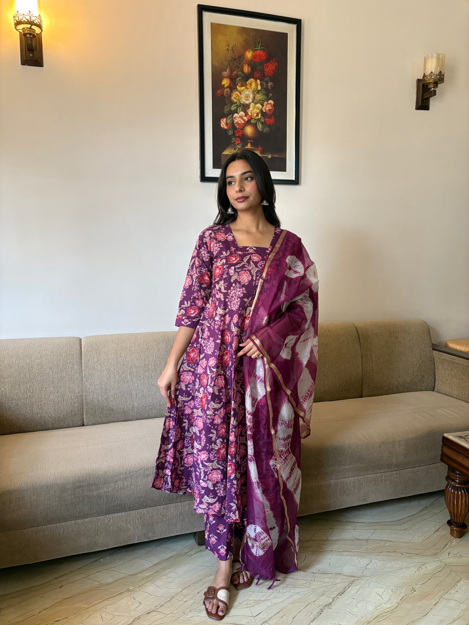 Zariya Berry Bloom Anarkali Set