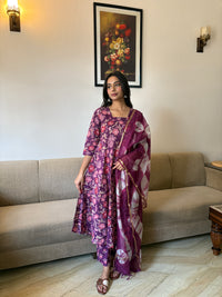 Zariya Berry Bloom Anarkali Set