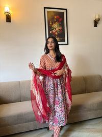 Rang Mahal Floral Anarkali Set
