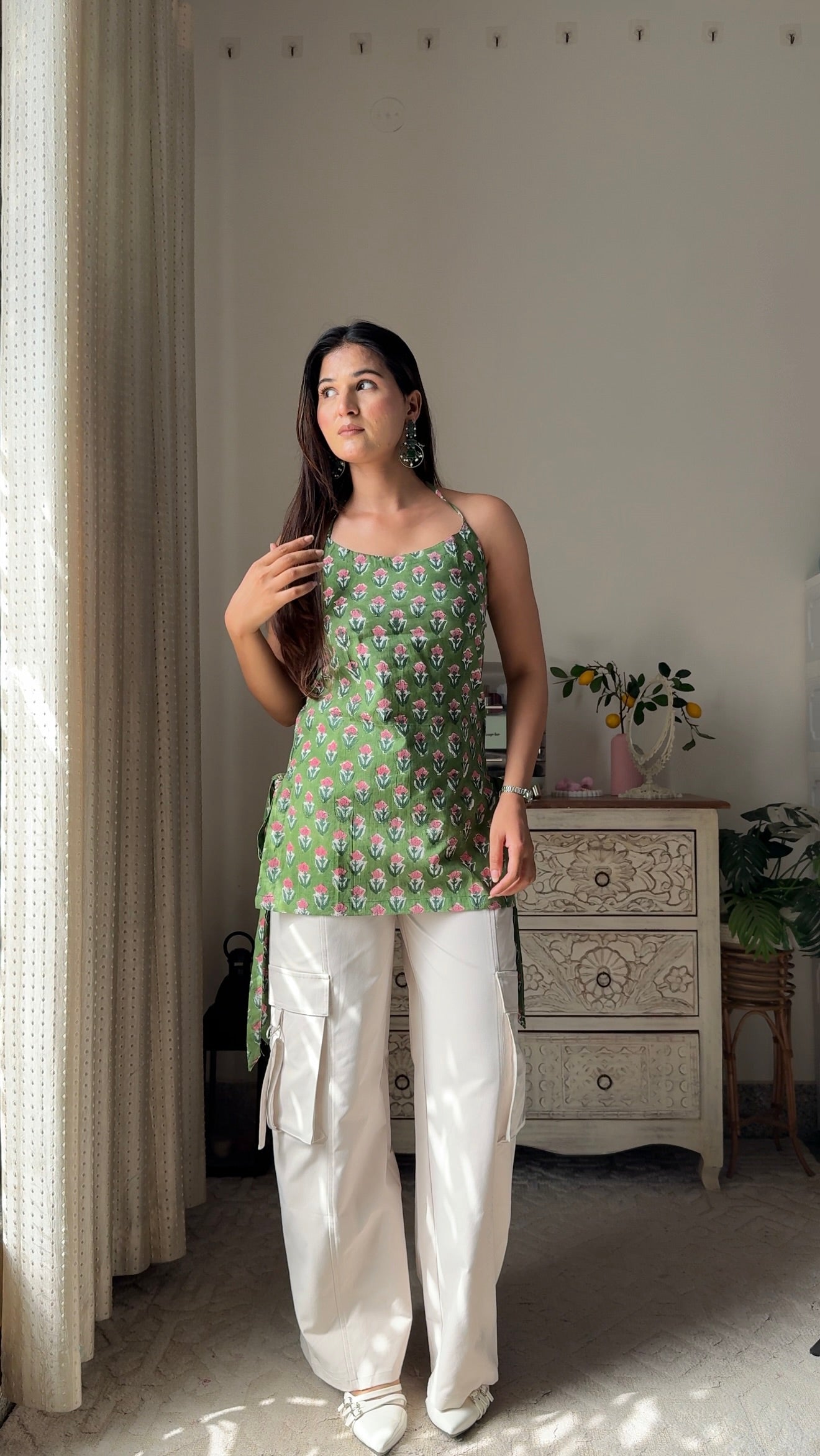 Green Gulika Halter Top