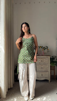 Green Gulika Halter Top
