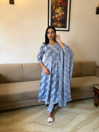 Neelakshi Blue Anarkali Set