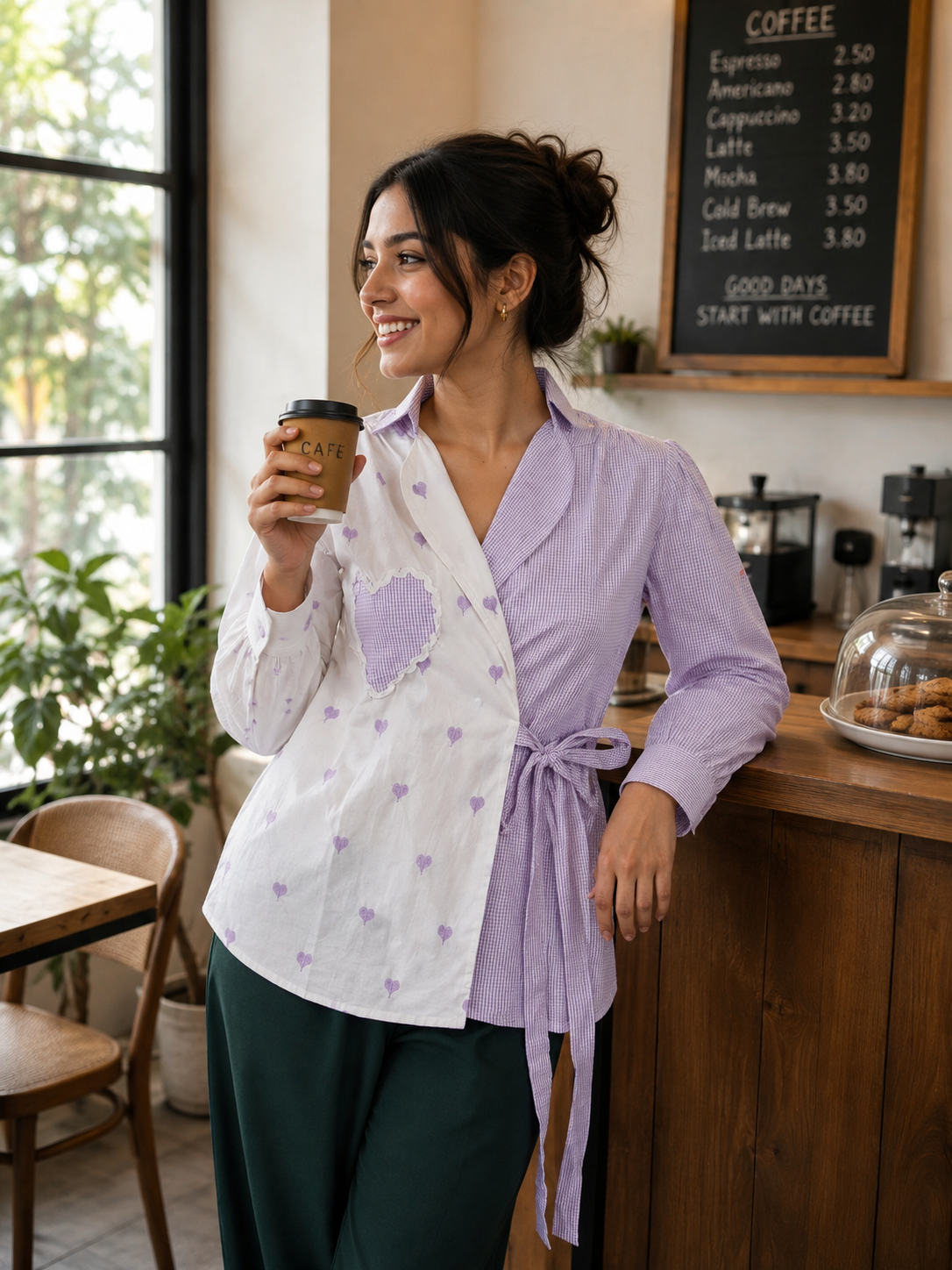 Lavender Wrap Shirt