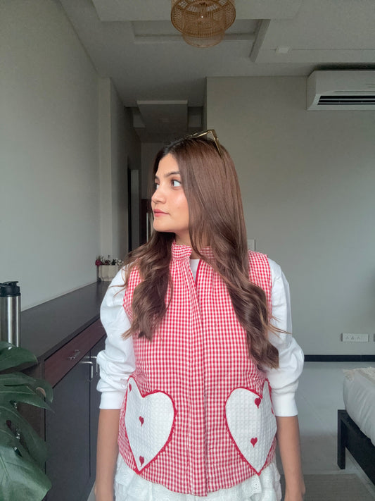 Red Gingham Heart Jacket
