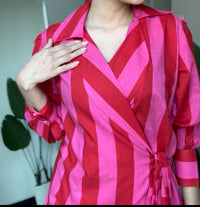 Crimson Pop Wrap Shirt