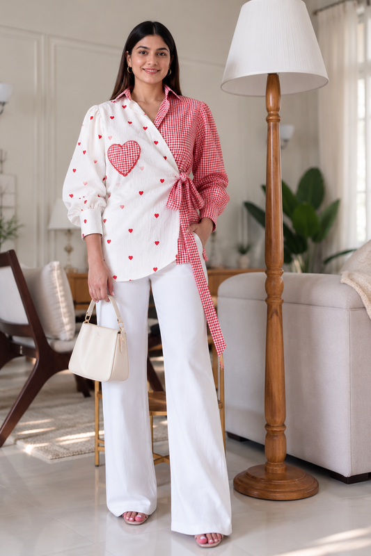 Rosette Wrap Shirt