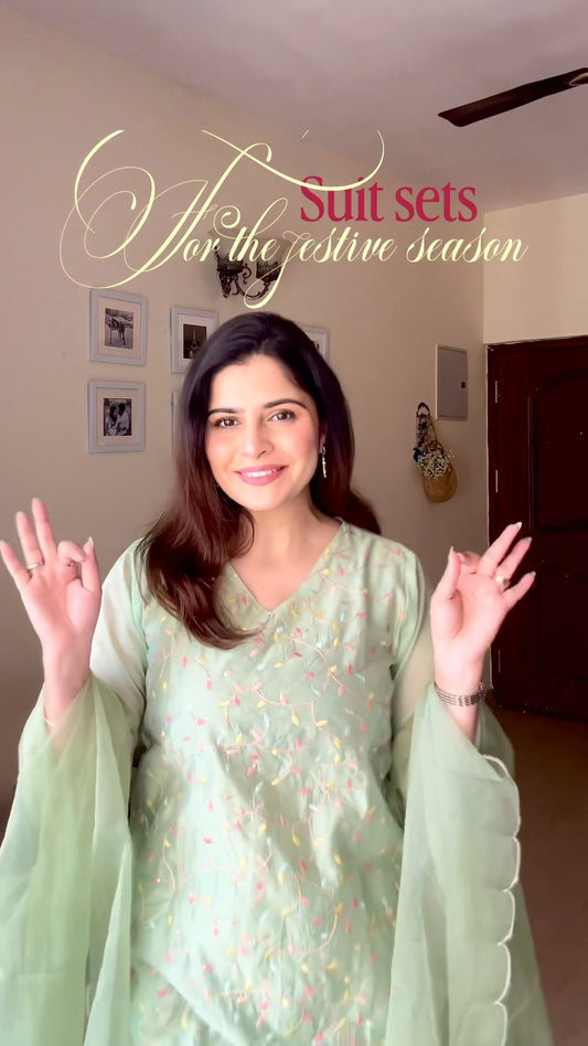 Megha Green Festive Suit