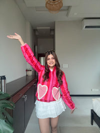 Pink Quilted Heart Jacket