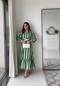 Azure striped dress