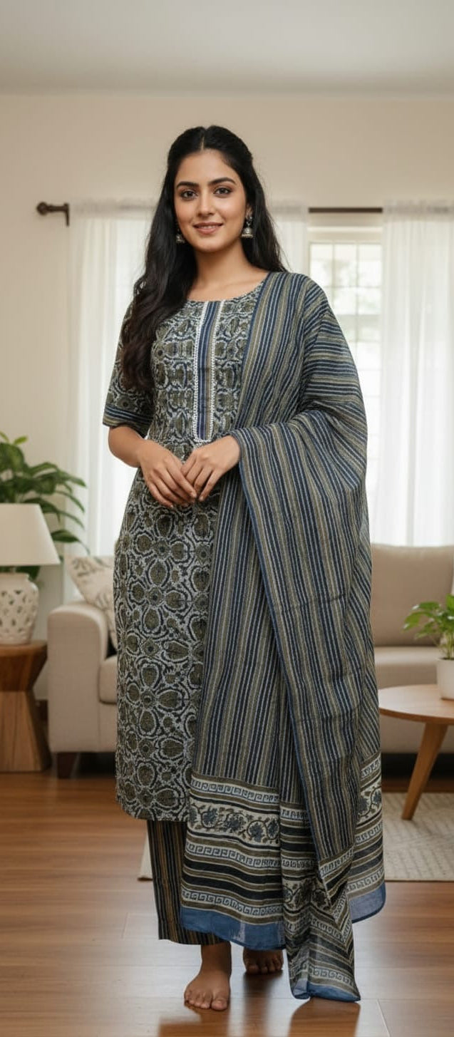 Lily Straight Suit Set Pure Cotton