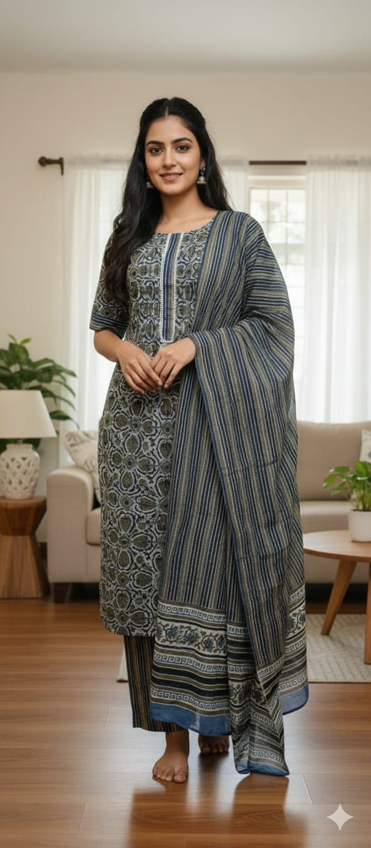 Lily Straight Suit Set Pure Cotton