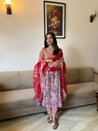 Rang Mahal Floral Anarkali Set