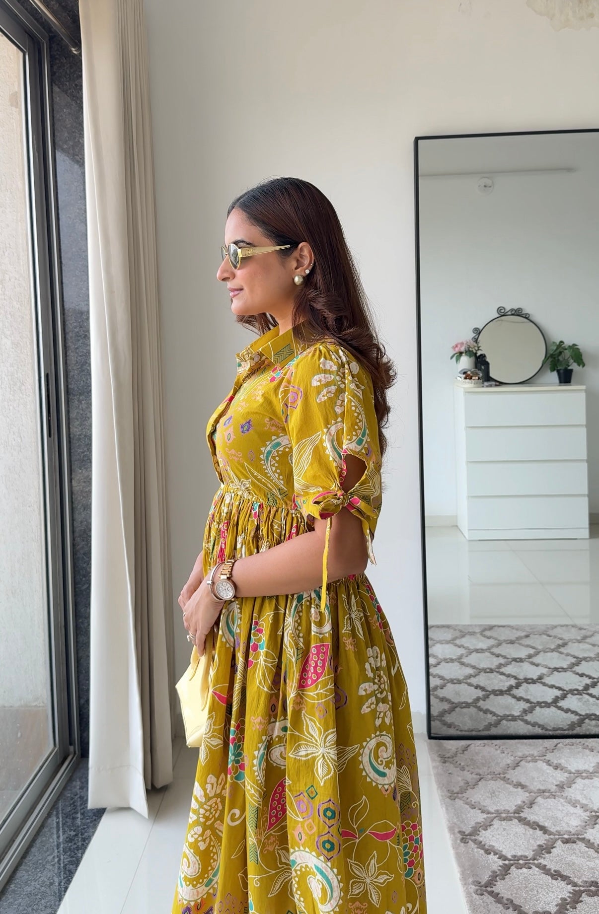 Marigold Mustard floral dress