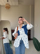 Blue Heart Embroidery Shirt