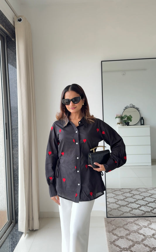 Hearty Knots Cotton Shirt