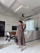 Mocha Ruffle Dress