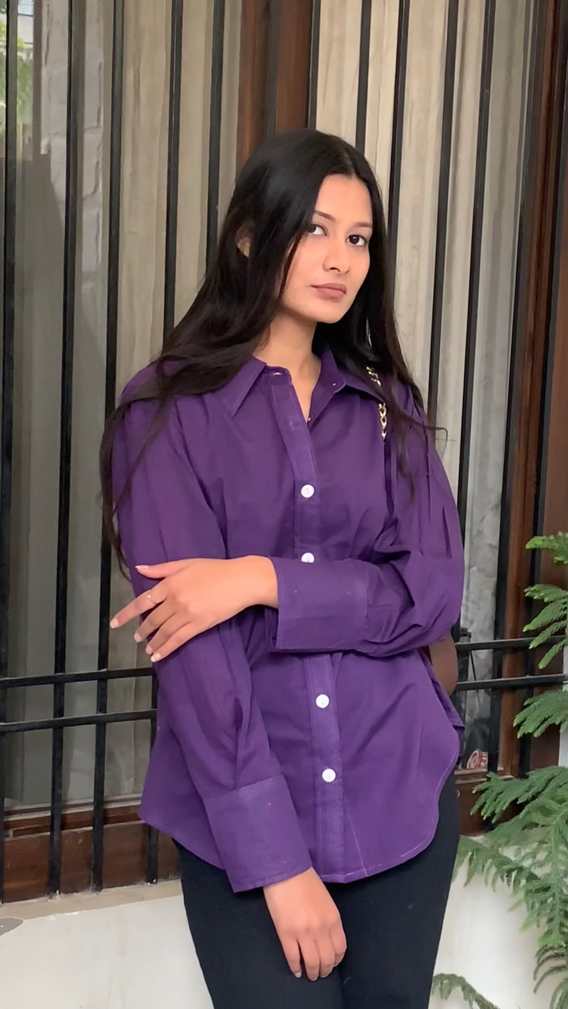 Purple Oversized Shirt