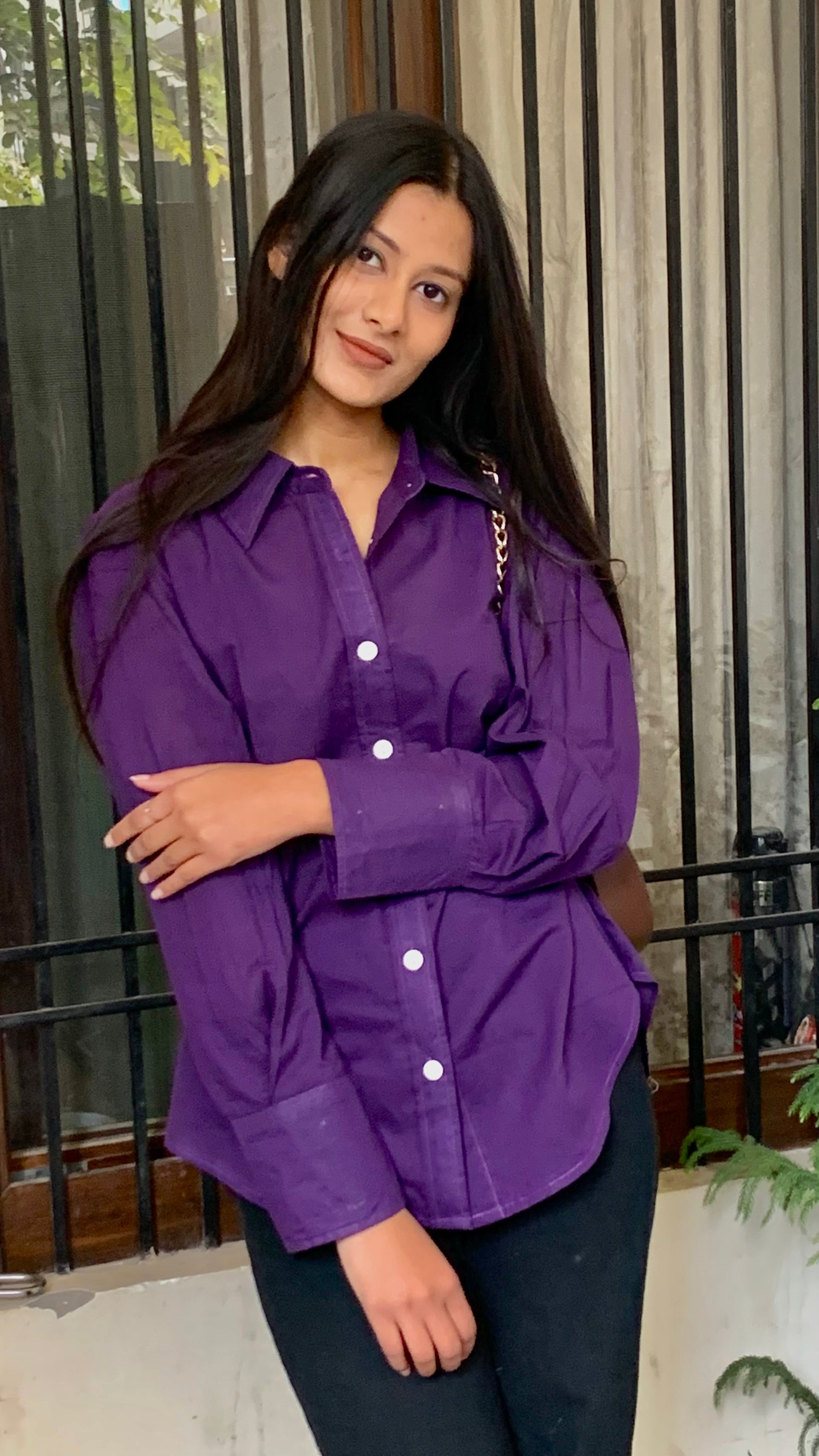 Purple Oversized Shirt